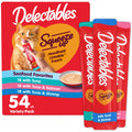 Delectables Squeeze Up Seafood Variety Pack, Creamy Squeezable Puree, Lickable Wet Cat Treats, Grain Free, No Added Fillers, No by-Products, No Added Preservatives, 0.5 Ounces Tube, 54 Tubes Total