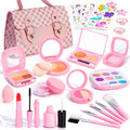 Toddlers Pretend Play Makeup Set for Kids 3-5, Fake Makeup for Girls with Toddler Purse, Make up Kit Toys for 3 4 5 6 7 Year Old Little Girls Birthday Gift