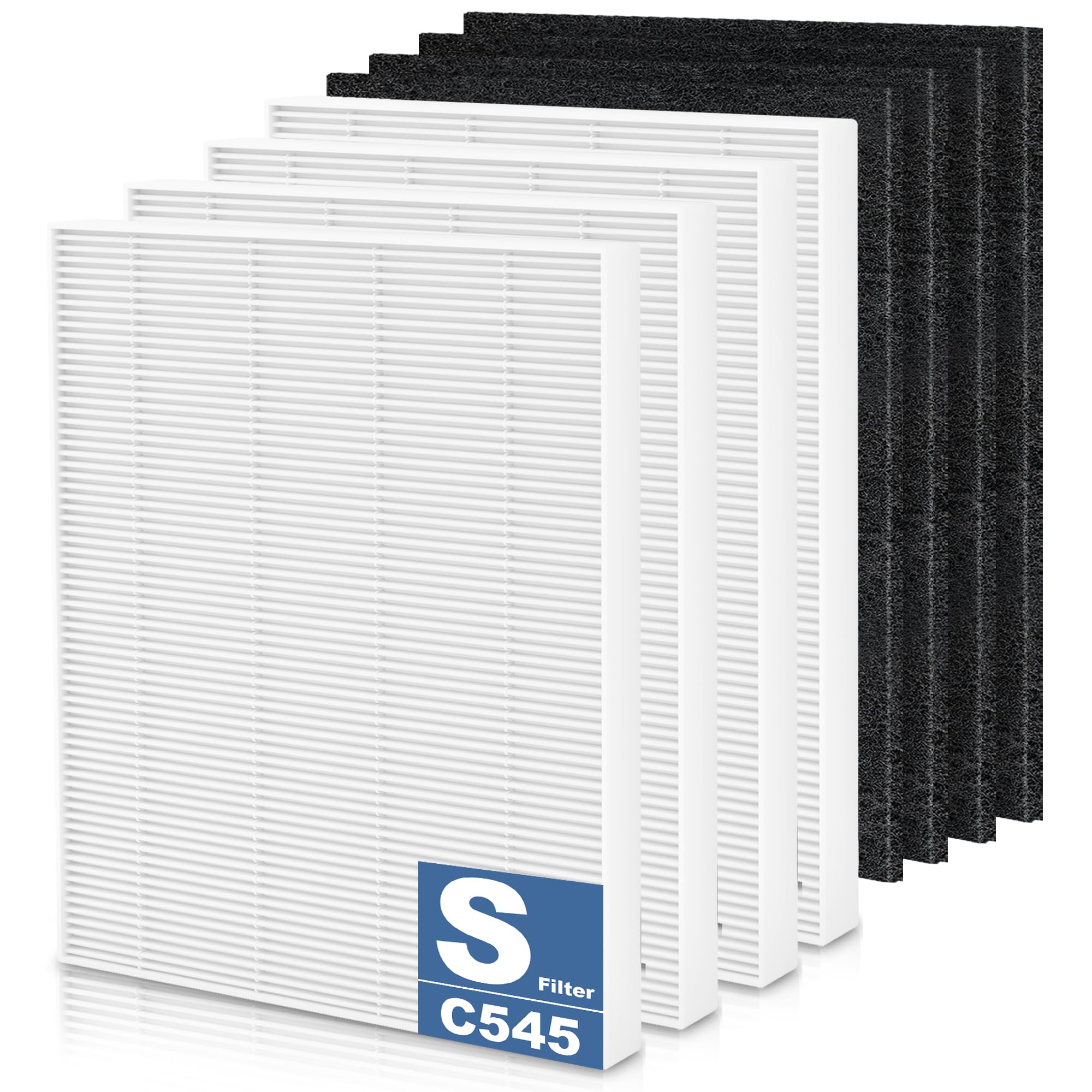 8 Pack C545 Replacement HEPA Filter S Compatible with Winix C545 Air Purifier, Replaces Part 1712-0096-00 and 2522-0058-00, Only