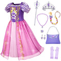 Princess Rapunzel Dress Up Costume for Girls - with Rapunzel Accessories
