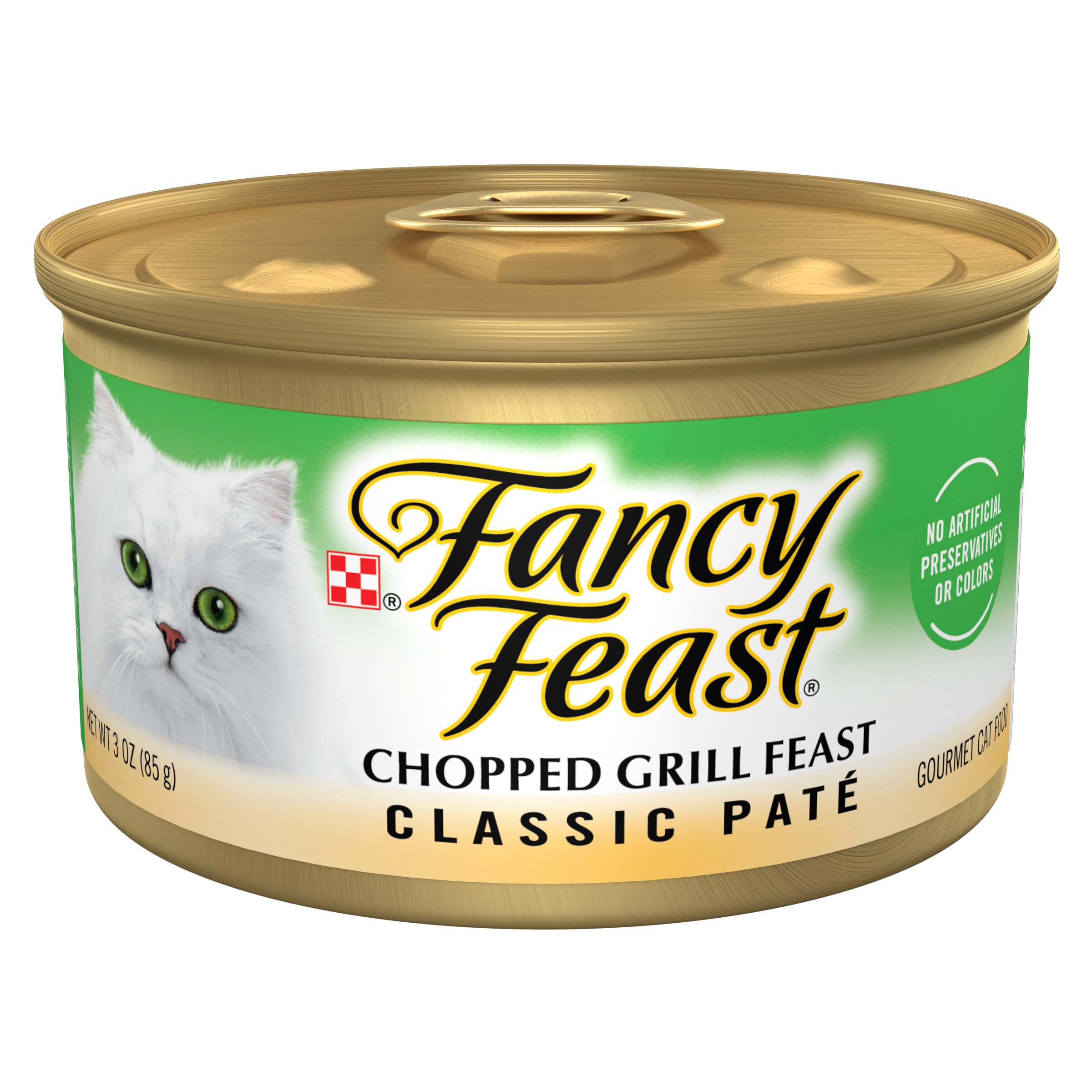 Purina Fancy Feast Chopped Grill Feast Classic Wet Cat Food Pate - (Pack of 24) 3 oz. Cans