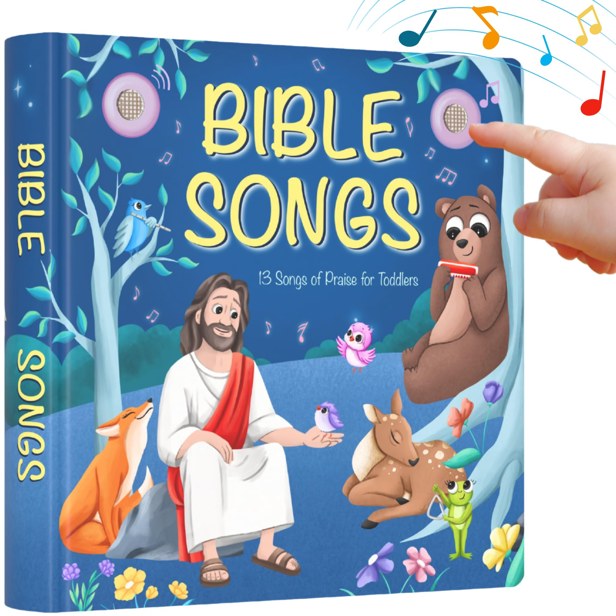 LEARNING BUGS Christian Bible Songs – 13 Songs of Praise for Little Ones, Musical Books for Toddlers, 28-Button Music Book, Musical Toys for Toddlers 1-3