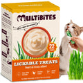 22 Tubes Lickable Cat Treats - Creamy Squeezable Cat Grass Treats with Taurine for Cats & Vitamins - Hairball Treatment & Digestive Support