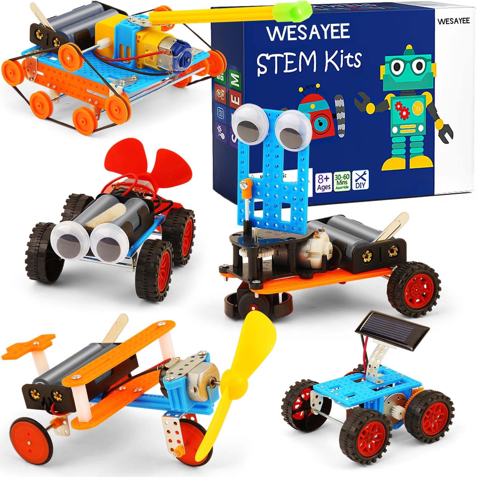 STEM Science Kits for Kids 8-12, Robotics Robot Building Car Kit STEM Toys for Boys Robots Craft 8-10, Science Activities Experiment Engineering Project Electronics 8 10 12 14 Year Old Boy Gifts