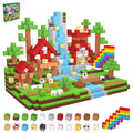 200PCS Magnetic Blocks with 3 Light Up Pieces, Rainbow Farm Pals Magnetic Building Cubes, STEM Educational Toys for Kids Ages 3+, Ideal Gift for Boys Girls