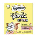 Temptations Puree Kitten Treats Lickable, Chicken and Salmon Variety Pack, 48 Pouches