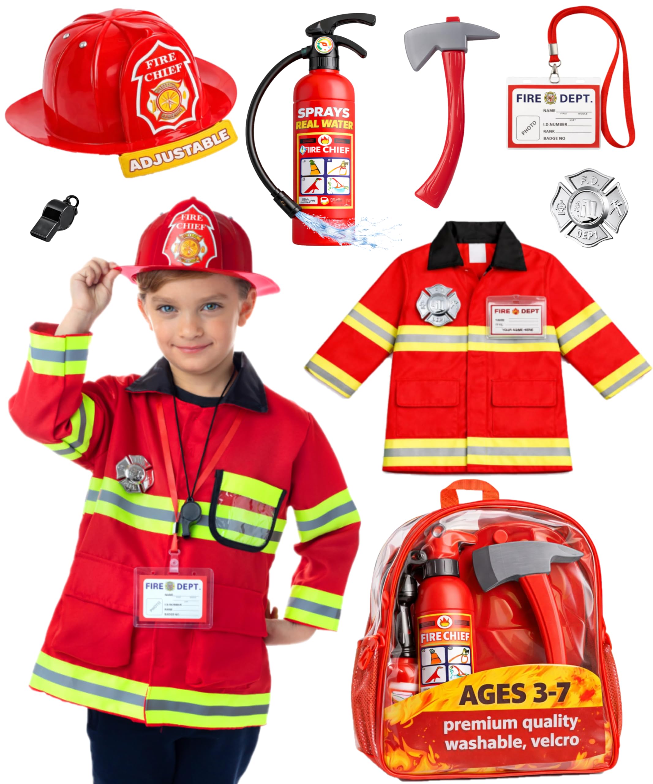Born Toys Dress Up & Pretend Play Kids Costumes Set Ages 3-7, Washable Kids Dress Up Clothes for Little Girls & Boys
