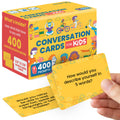 400 Conversation Cards for Kids – Engage Kids, Laugh, and Grow Closer During Family Dinner, Game Night, and Road Trips – Have Fun Building Social-Emotional Skills - Super Portable 2.5" x 1.75" Cards