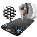 HTTMT- (23.6x18 inch) Pet Supplies Cats Litter & Housebreaking 60X45 Black Cat litter Mat Double Layer Pad Trapper Folding Pad EVA Foam Rubber