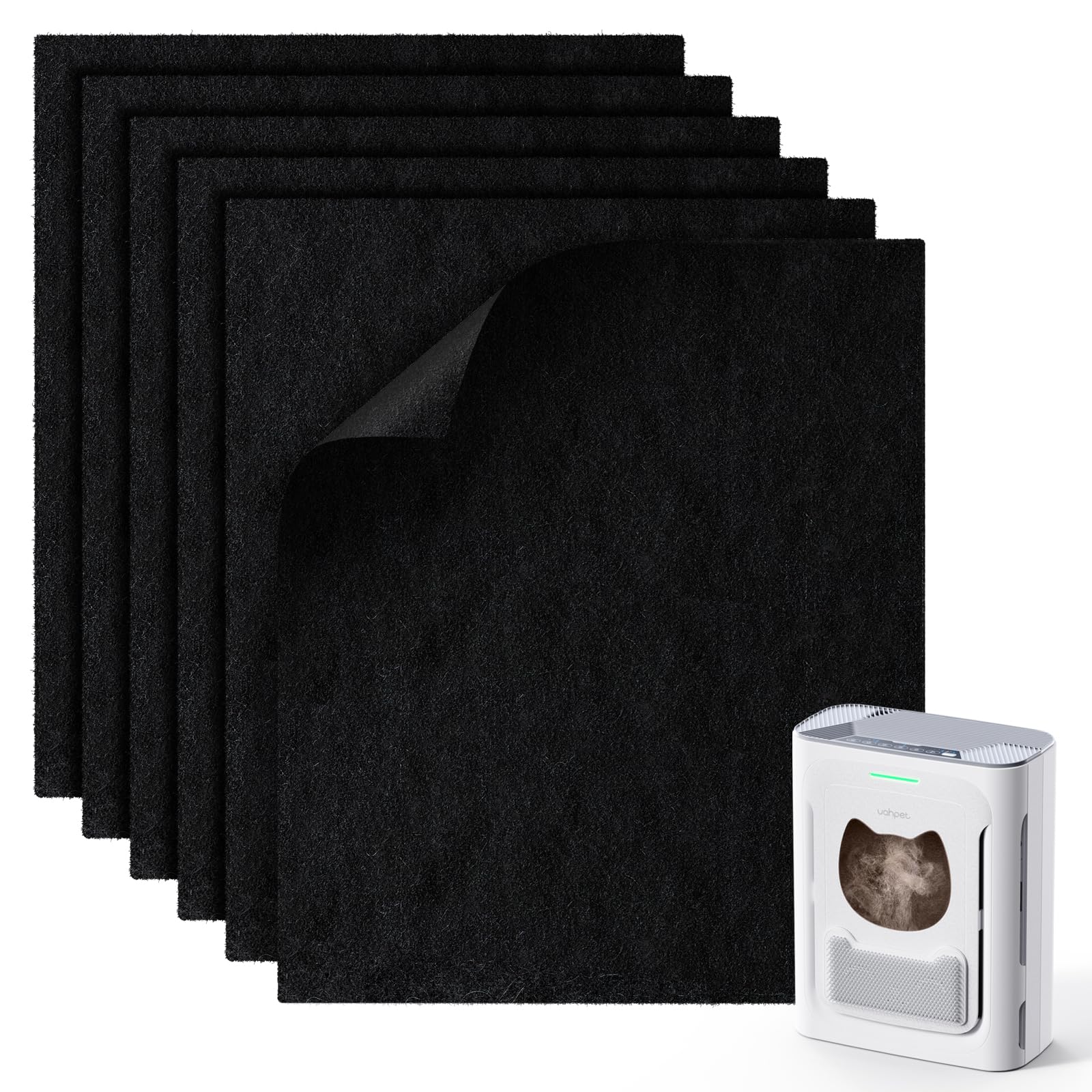 uahpet 6-Pack Washable Pre-Filters, Compatible with uahpet Air Purifier Slim & Mate, Replacement Filters to Trap Pet Hair, Fur, Dander, Dust