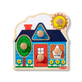 Melissa & Doug First Shapes Jumbo Knob Puzzle, Wooden Peg Puzzle for Toddlers, Educational Toy for Shape Recognition and Fine Motor Skills, Ages 1+