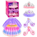 Kids Princess Dress Up Clothes for Little Girls, Pretend Play & Dress Up Costume Set for 3-6 Toddler Little Girls