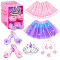 Princess Dress Up Shoes Set, Girls Dress Up Toys, Jewelry Boutique Necklace Earrings Crown, Princess Dresses Role Pretend Play Gifts Princess Toys for Girls Aged 3 4 5 6 Years Old
