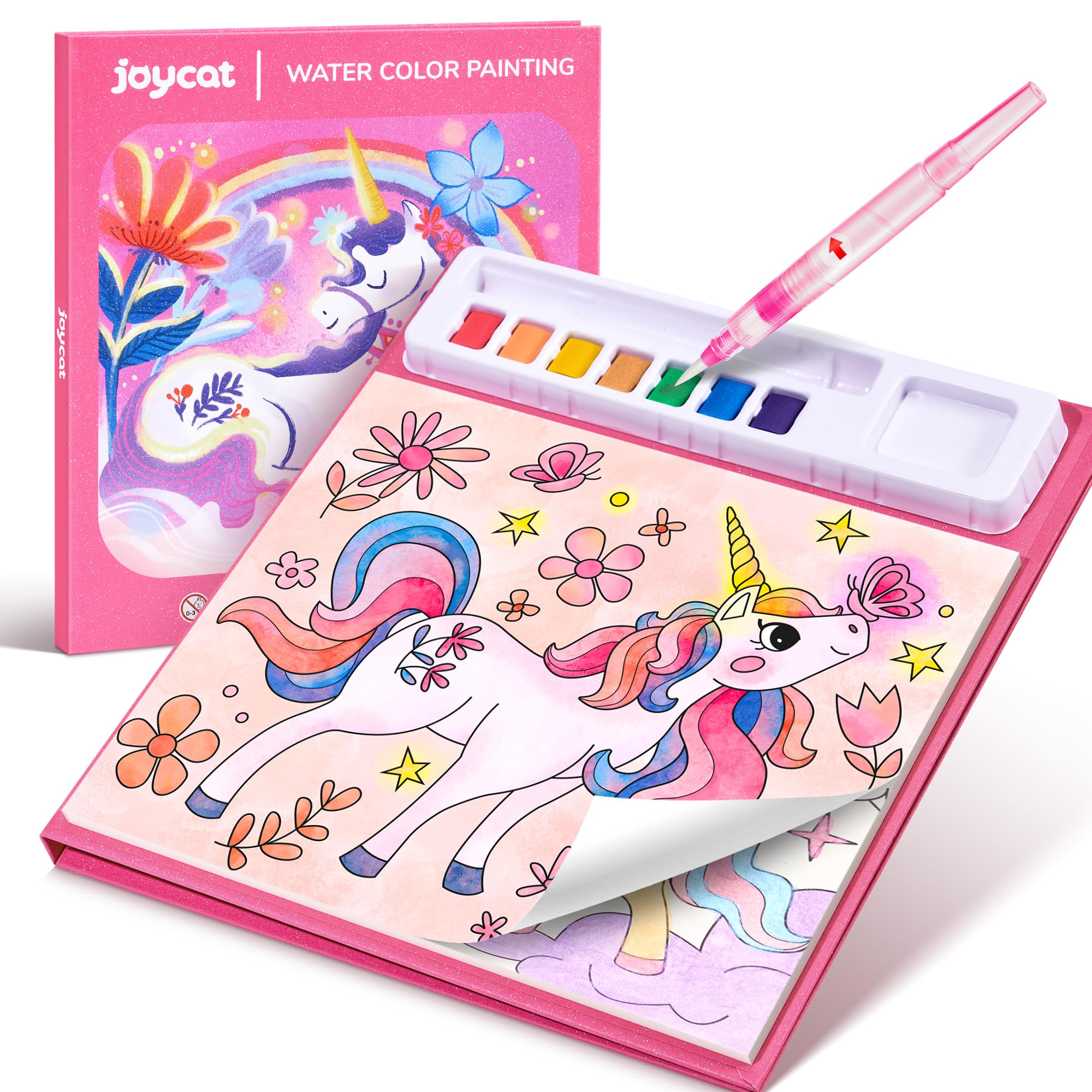 JoyCat Paint with Water Coloring Books for Toddlers, Watercolor Painting Sets for Kids Ages 3-5 4-8, Arts and Crafts Drawing Activities Toy Birthday Gifts for Boys Girls (Magical Pony)