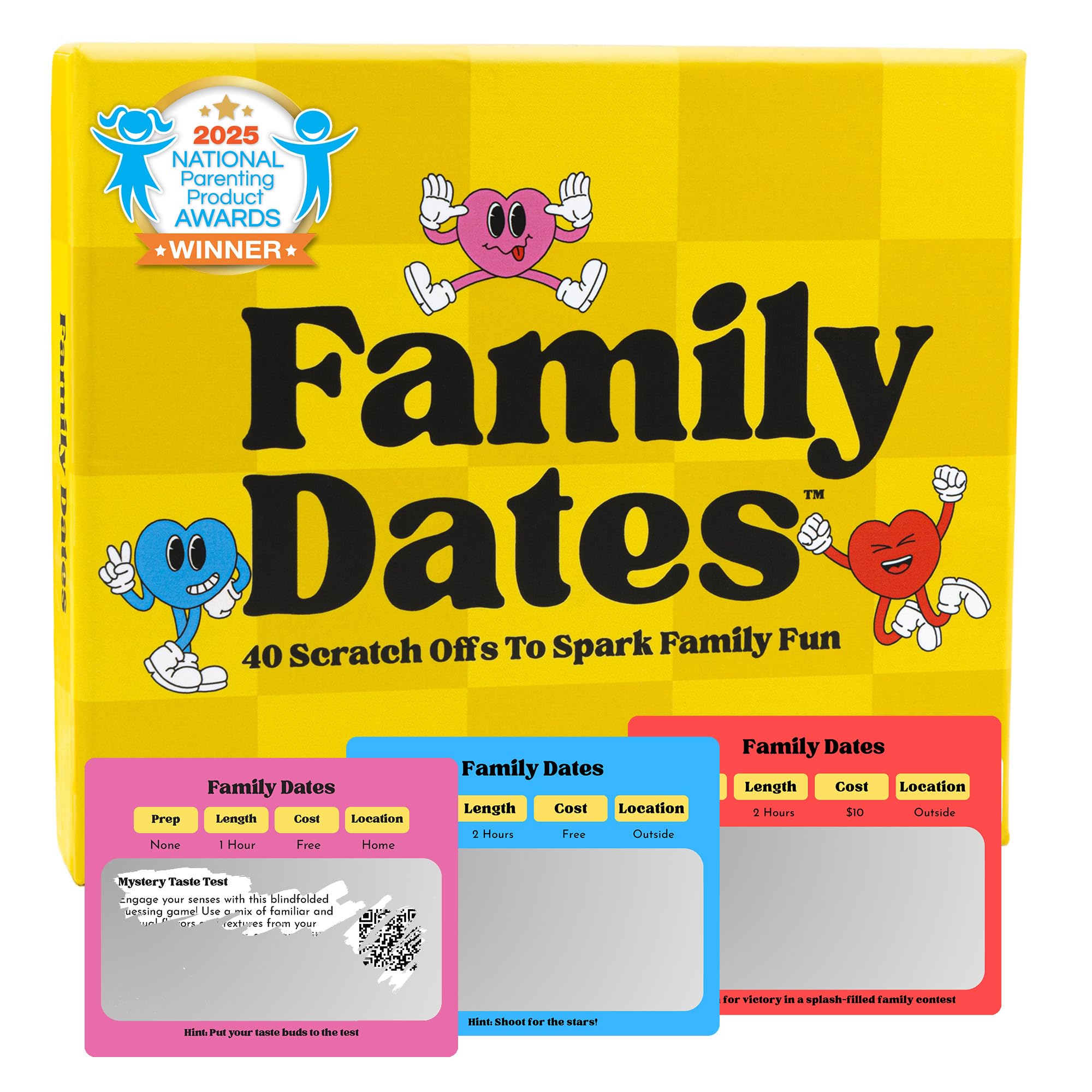 Happy Duo Family Dates 40 Scratch Off Cards – Summer Activities for Kids & Tween from Kids – Family Games for All Ages