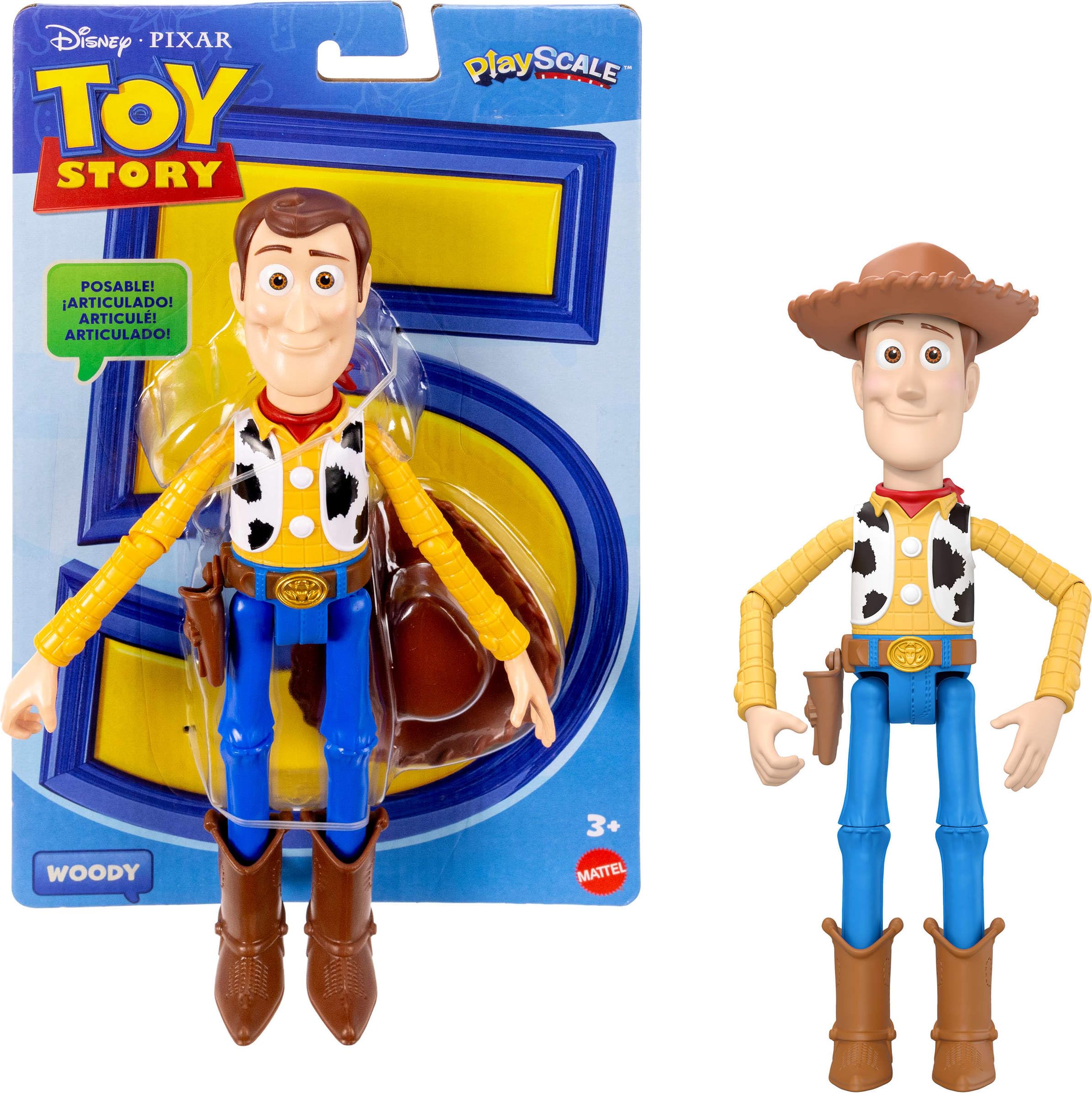 Mattel Disney and Pixar Toy Story Action Figures 7 Inch Playscale Key Characters, 8 Plus Posable Joints with Movie Accurate Design