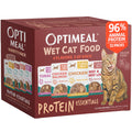 Optimeal Wet Cat Food Variety Pack - Savory Protein Selection, Grain Free Tender Morsels, High Protein Premium Nutrition Made with Natural European Ingredients, Adult Cat Pouches 3oz (Pack of 12)