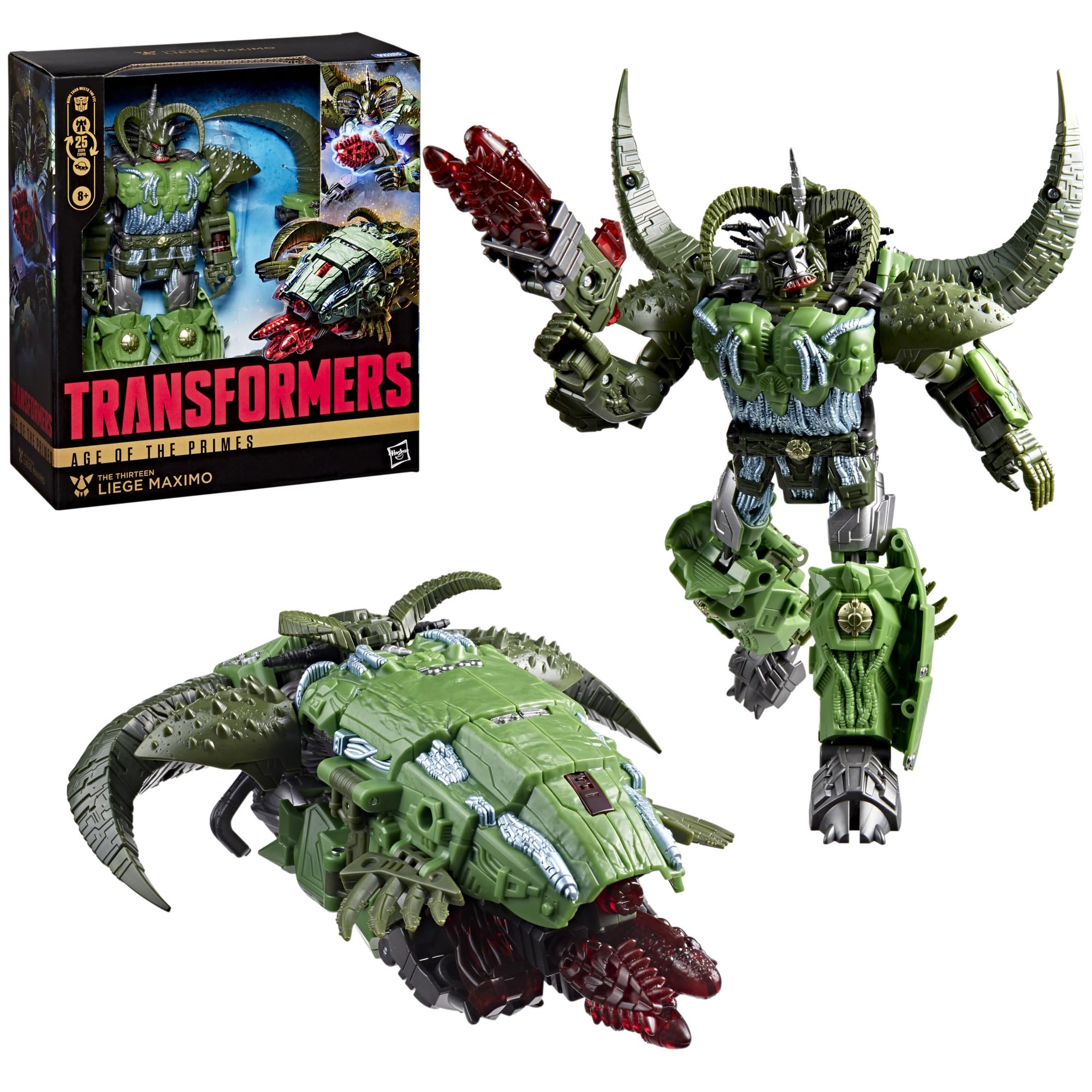 Transformers Age of the Primes The Thirteen Liege Maximo, Leader Class 8.5-Inch Converting Action Figure for Ages 8+