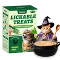 Wellix Lickable Cat Treats Healthy - Grain-Free Chicken&Cat Grass Flavor Kitten Snacks (24 Count) - Squeezable Up Cat Treats for Hairball Control&Gut Healthy