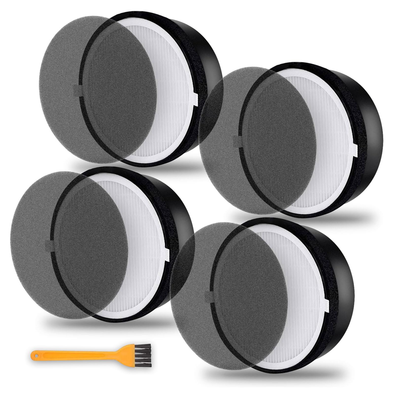 4 Pack LV-H132 Replacement Filter Compatible with LEVOIT LV-H132 Replacement Filter, 3 IN 1 LV-H132 Air Filter, Only for Levoit LV-H132 Air Purifier Replacement Filter, Part # LV-H132-RF