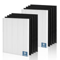 10 Pack C545 Replacement Filter S Compatible with Winix C545 Air Purifier, H13 True HEPA Filter S Only, Part number 1712-0096-00 and 2522-0058-00, 2 H13 True HEPA & 8 Activated Carbon Filters