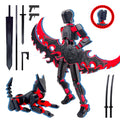 T13 3D Action Figure Set (Assembly Completed),Dummy Robot Titan 13 Action Figures,3D Printed Toys Multi-Jointed Movable (Black/Red)