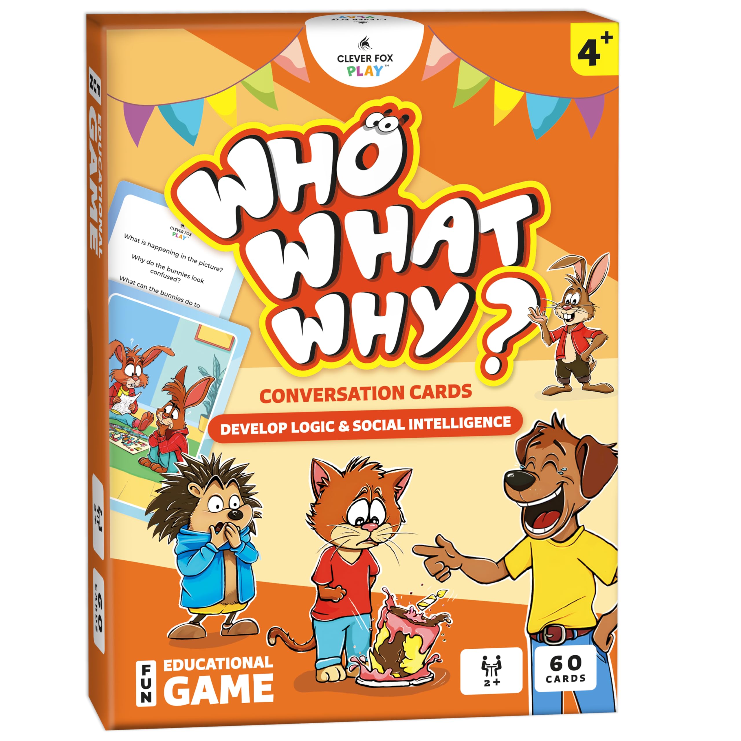 Who What Why Conversation Cards for Kids – Learning Game for Social Skills, Emotional Intelligence & Critical Thinking – Speech Therapy Resources, Sequencing Game & Articulation Materials, Ages 4+