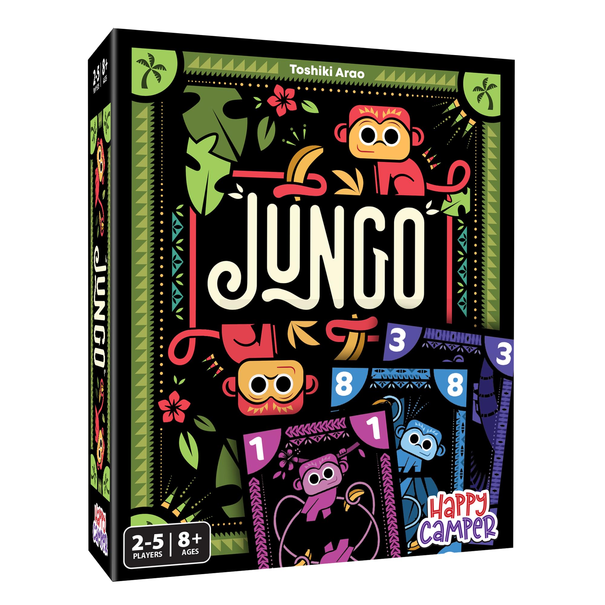 Happy Camper - Jungo | A Simple Card Game of Not-so-Simple Choices | Perfect for Travel, Camping, Family Game Night | 2-5 Players | Ages 8+