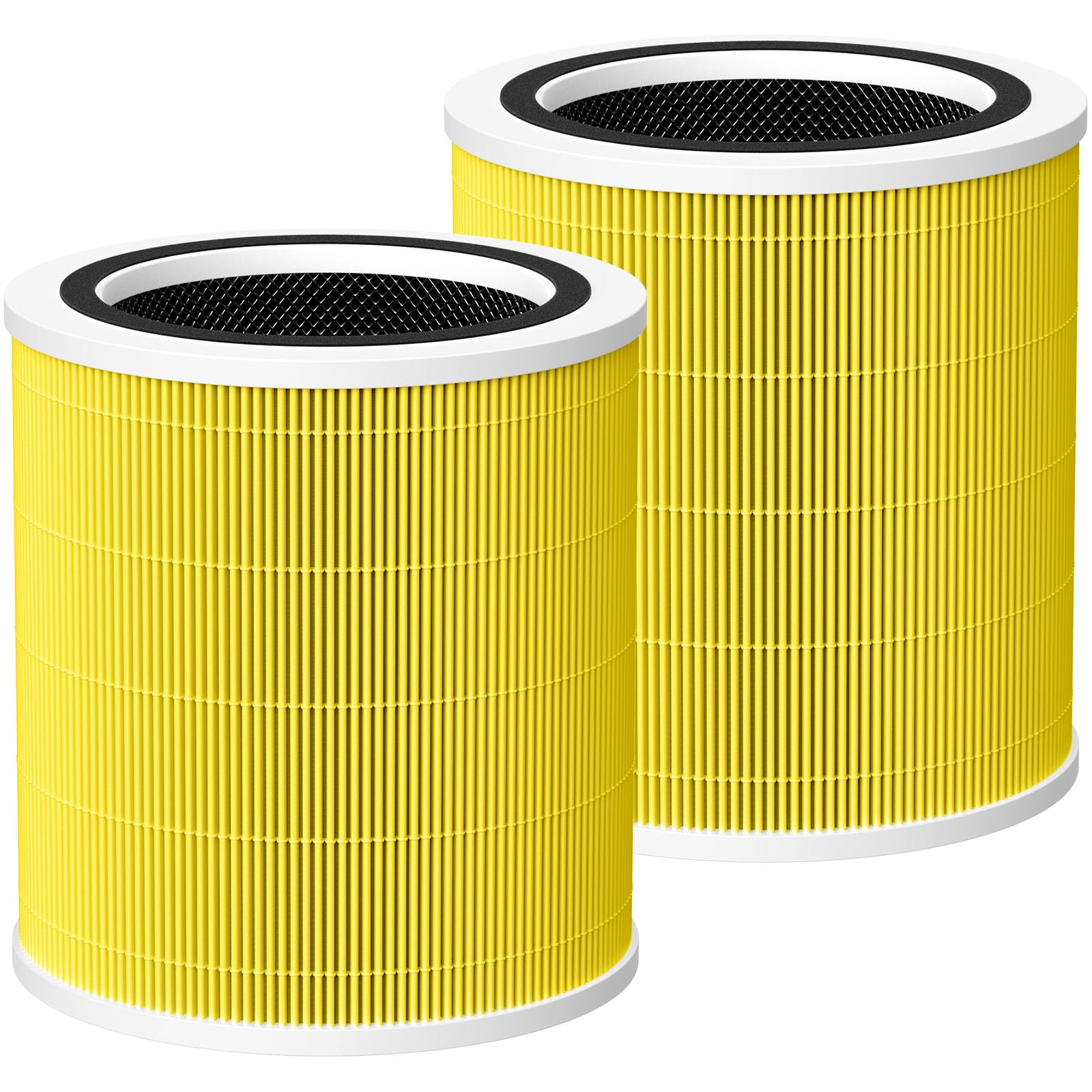 Core 400S-P Pet Care Replacement Filter for LEVOIT Core 400S-P Smart Air Purifi-er, 3-IN-1 HEPA Air Filter and Activated Carbon Filter, Core400S-RF-PA (LRF-C401-YUS), 2 Pack, Yellow