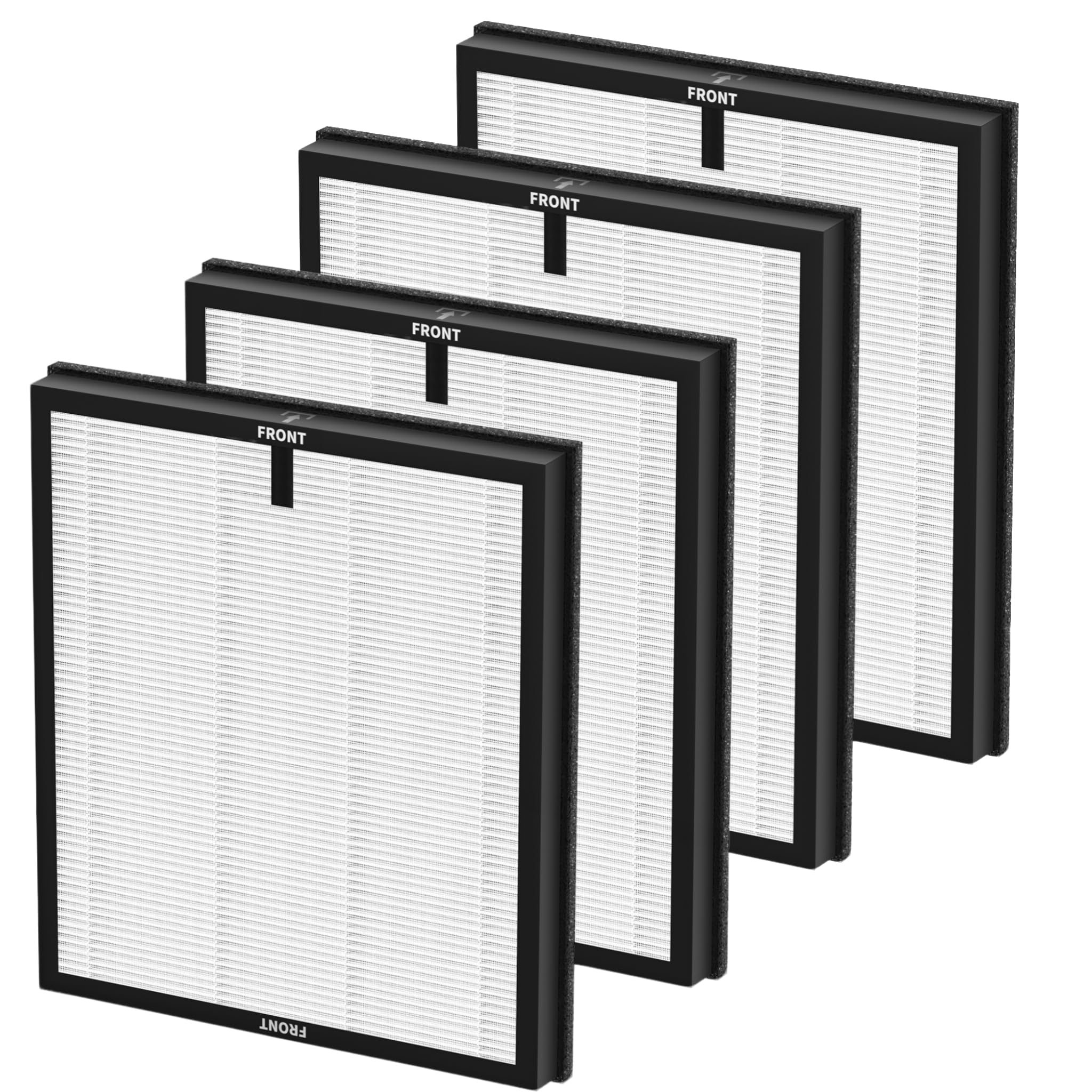 4 Pack HAP-603/HAP-603WF Replacement Filter Fit for ECOSELF Air Purifier Filter Replacement for ECOSELF HAP603 / HAP603WF Air Purifier, for Home Large Room with Smart Mode, # RFHAP603 White