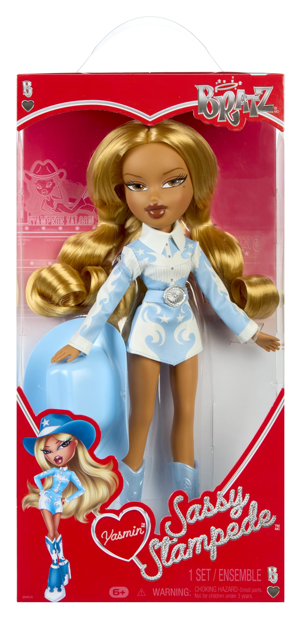 Bratz Sassy Stampede Yasmin Fashion Doll with Accessories: Western, Cowgirl Style Clothes & Accessory Pieces