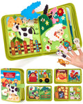 hahaland Busy Book for Toddlers 1-3 - Montessori Toys Busy Board for 1 Year Old Boy Gifts Girl Toys Educational Learning Quiet Activity Books Gifts Toddler Travel Toys for One Year Old Birthday Gift