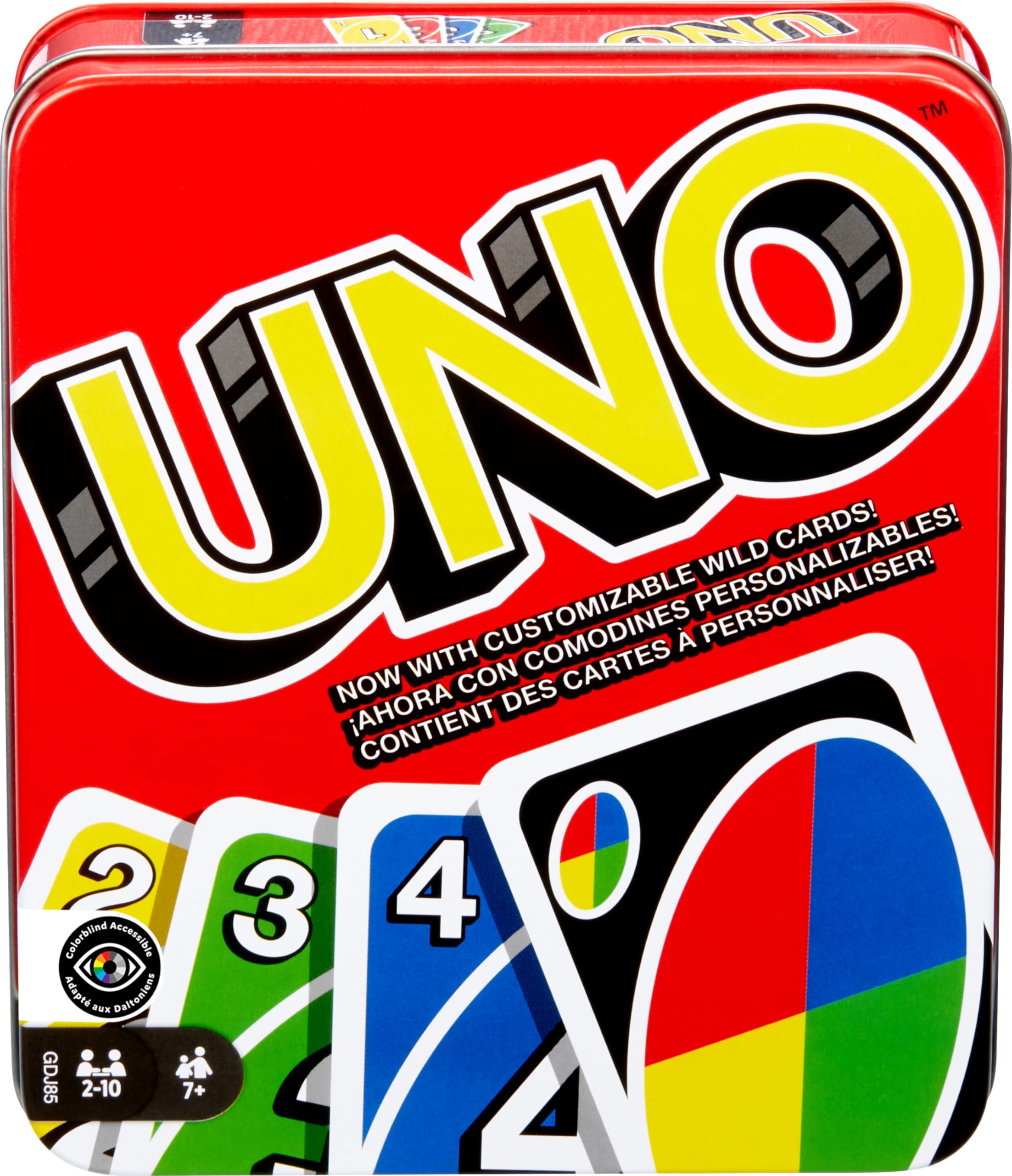 Mattel Games UNO Card Game for Kid, Adult & Family Nights & Parties, Travel & Vacations, Color Blind Accessible & Customizable Deck (Amazon Exclusive)