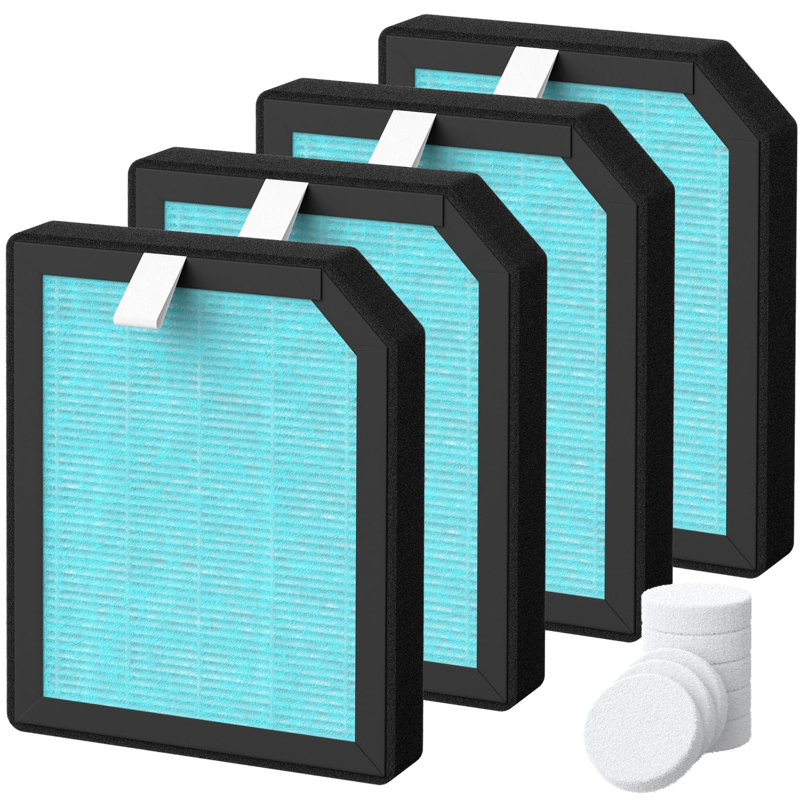4 Pack AP1501 Replacement Filter Compatible with Aircillin AP1501 Air Purifier, 3-in-1 H13 True HEPA Air Filters for Dust Smoke Pollen