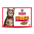 Hill's Science Diet Adult 1-6 Wet Cat Food Variety Pack, Savory Entrée Turkey & Liver, Chicken, and Turkey, 5.5 oz. Cans, 12-Pack