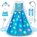 Meland Princess Dress Up for Girls, Light Up Costume Gift Box with Accessories for Birthday, Christmas and Halloween Gifts