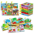 OKOOKO Soft Baby Books 6PCS Soft Cloth Books Bath Books Crinkle Washable Non-Toxic Early Education Preschool Learning Toy for Newborns Babies Infants Toddlers Kids