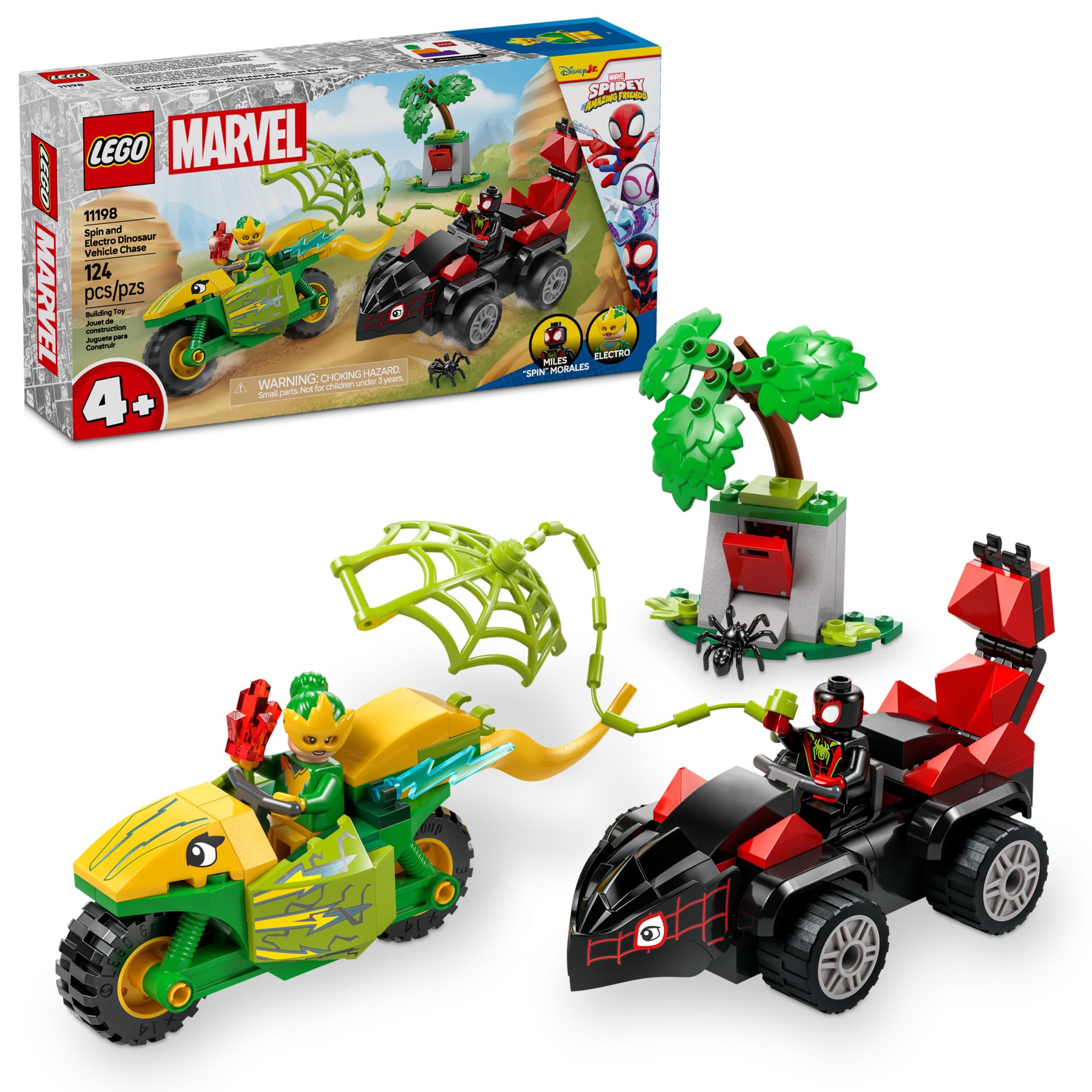 LEGO Marvel Team Spidey Web Spinner Headquarters Building Toy - Spidey and His Amazing Friends Toys Playset for Boys & Girls, Ages 4+ - Gift for Birthday - 10794
