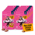 Bonkers Bites Paw Lickin' Chicken Flavor Crunchy & Soft Treats for Cats, 3oz Bag (Pack of 10)