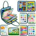 BONNYCO Busy Board for 1 Year Old Animals. Montessori Busy Book for Toddlers 1-3 2-4, Felt Quiet Book Baby. Montessori Toys, Toddler Learning Toys for Travel, Airplane, Car. Educational Activity Board