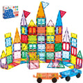 Anbalulu 134PCS Magnetic Building Tiles: Durable STEM Toys with Strong Magnets for Kids, Educational Building Blocks for Group Play Activities | Gift for Boys Girls 3+
