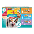 Purina Friskies Wet Cat Food Variety Pack, Tasty Treasures Prime Filets (With Ocean Fish and Tuna, With Chicken and With Turkey) - 5.5 Ounce (Pack of 12)