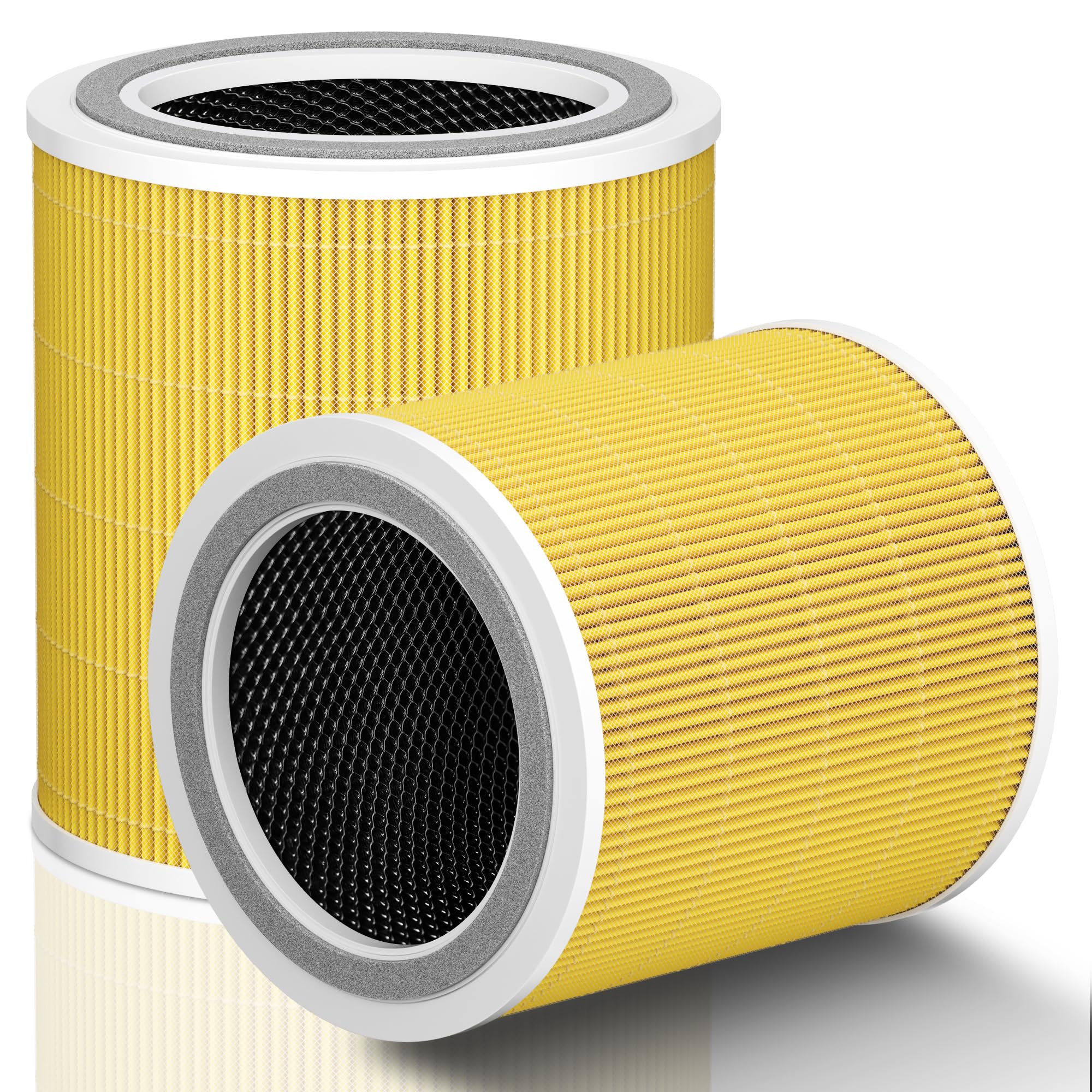 Core 400S Pet Care Replacement Filter for LEVOIT Core 400S and Core 400S-P Smart WiFi Air Purifier, 3-in-1 High-Efficiency Activated Carbon Filter, Core 400S-RF-PA (LRF-C401-YUS), Yellow, 2 Pack