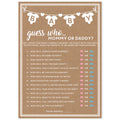 Party Hearty 50 pcs Baby Shower Games for Girl or Boy, Mommy or Daddy Guess Who Game, Fun Activity Cards, Gender Neutral, Ideas