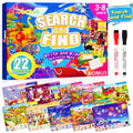 Baobrava Search and Find Game Books - Preschool Learning Activities for Kids Age 3-8, Travel Games for or Road Trip Car Airplane, Educational Seek Activity Birthday Gifts for Boys and Girls