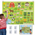 BONNYCO Felt Board for Toddlers with 92 Animal Farm Figures. Montessori and Sensory Toys, Birthday Gifts for Kids 3-8 Years Old. Educational Games, Learning Activities, Christmas