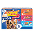 Purina Friskies Gravy Wet Cat Food Variety Pack Seafood Prime Filets Favorites - (Pack of 24) 5.5 oz. Cans